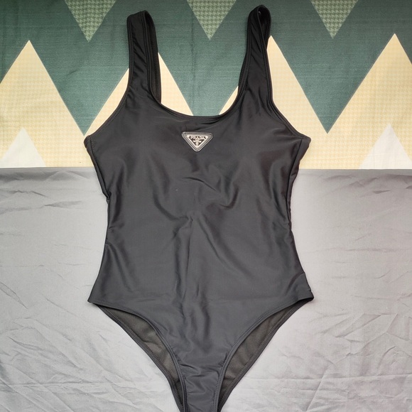 Prada Other - Prada Black Logo-Accent Bikini One-Piece